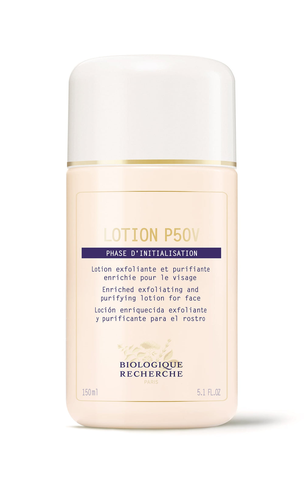 Biologique Recherche Lotion P50V is a 50 ml (1.7 FL.OZ) vitamin-rich, purifying face lotion that gently balances, exfoliates, tones, and lightens skin.