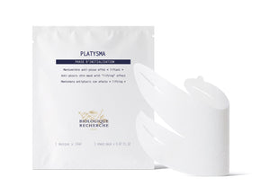The Biologique Recherche Platysma is an anti-ptosis chin mask designed for a lifting effect, enhancing your jawline. It is presented alongside its elegant packaging.