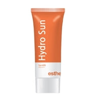 Orange and white tube labeled "Esthemax Hydrosun.