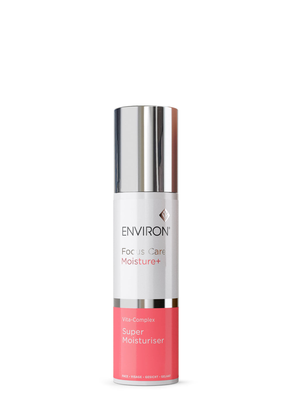 The Environ Vita-Complex Super Moisturiser with a silver cap and pink label is crafted to enhance your skin's barrier function.