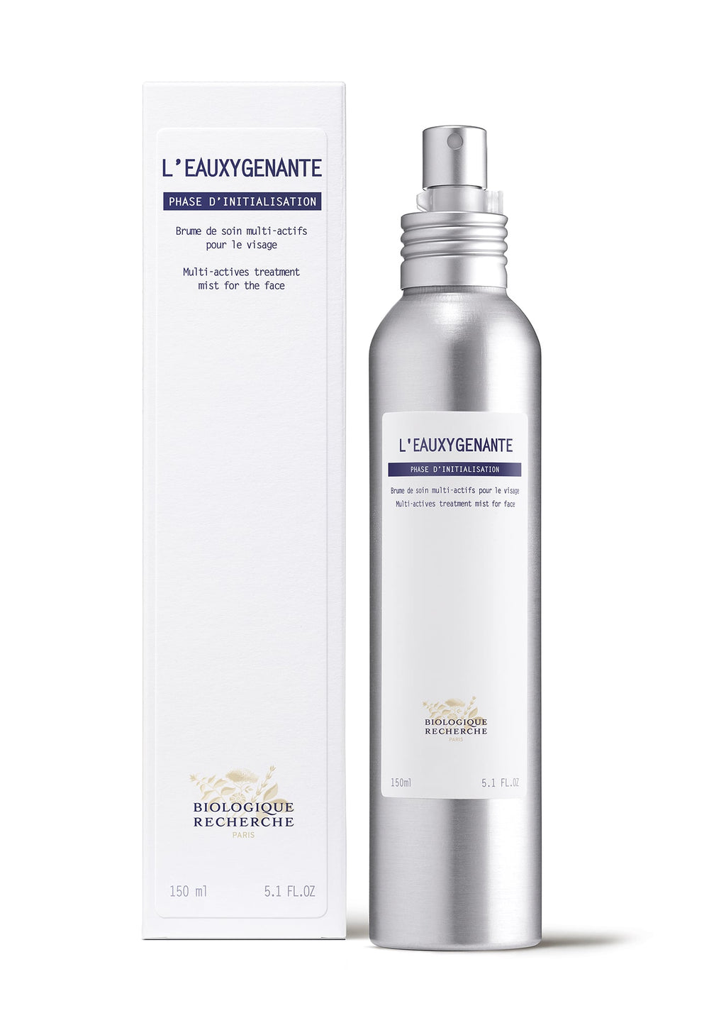 Biologique Recherche L'Eauxygenante Spray is a silver bottle containing 150ml of a multi-active antioxidant mist with an oxygenating complex that brightens the complexion.